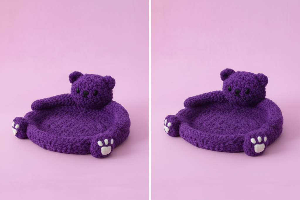 Knitted Bear Look Coaster