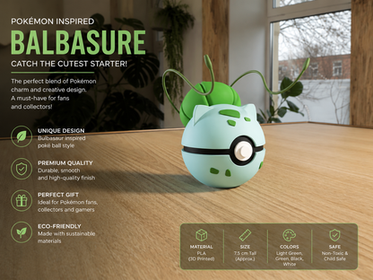 Bulbasaur-Inspired Poké Ball Collectible