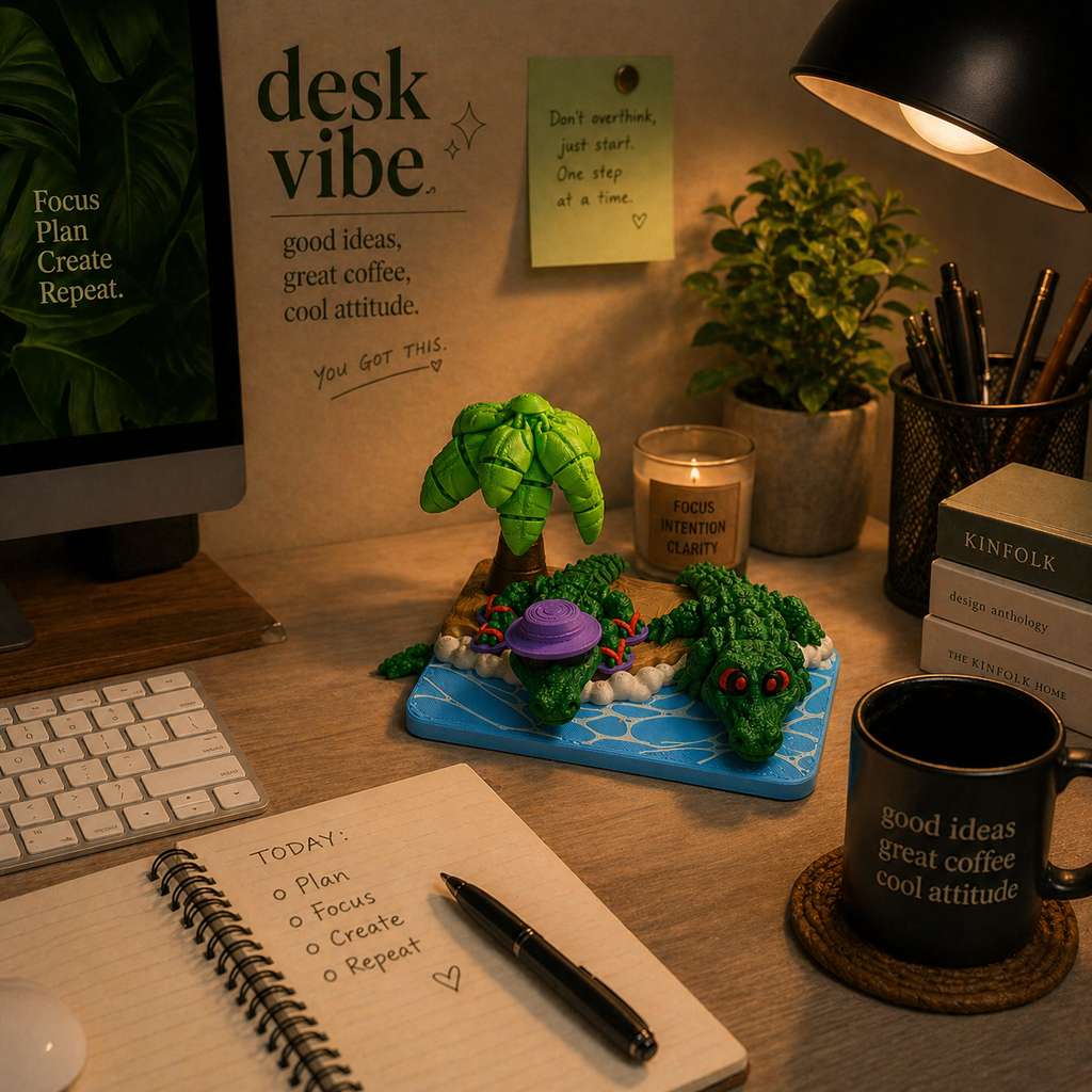 Beach Crocs – Desk Scene