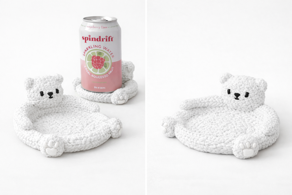 Knitted Bear Look Coaster