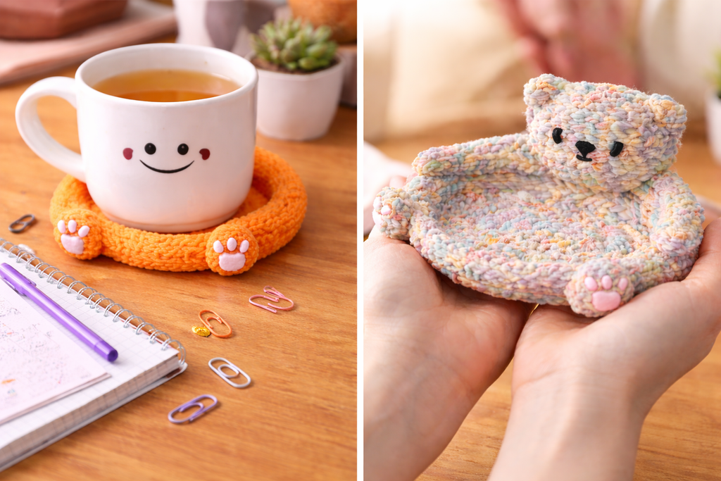 Knitted Bear Look Coaster