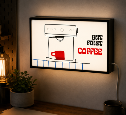 But First Coffee LED Light Box