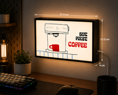 But First Coffee LED Light Box