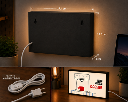But First Coffee LED Light Box