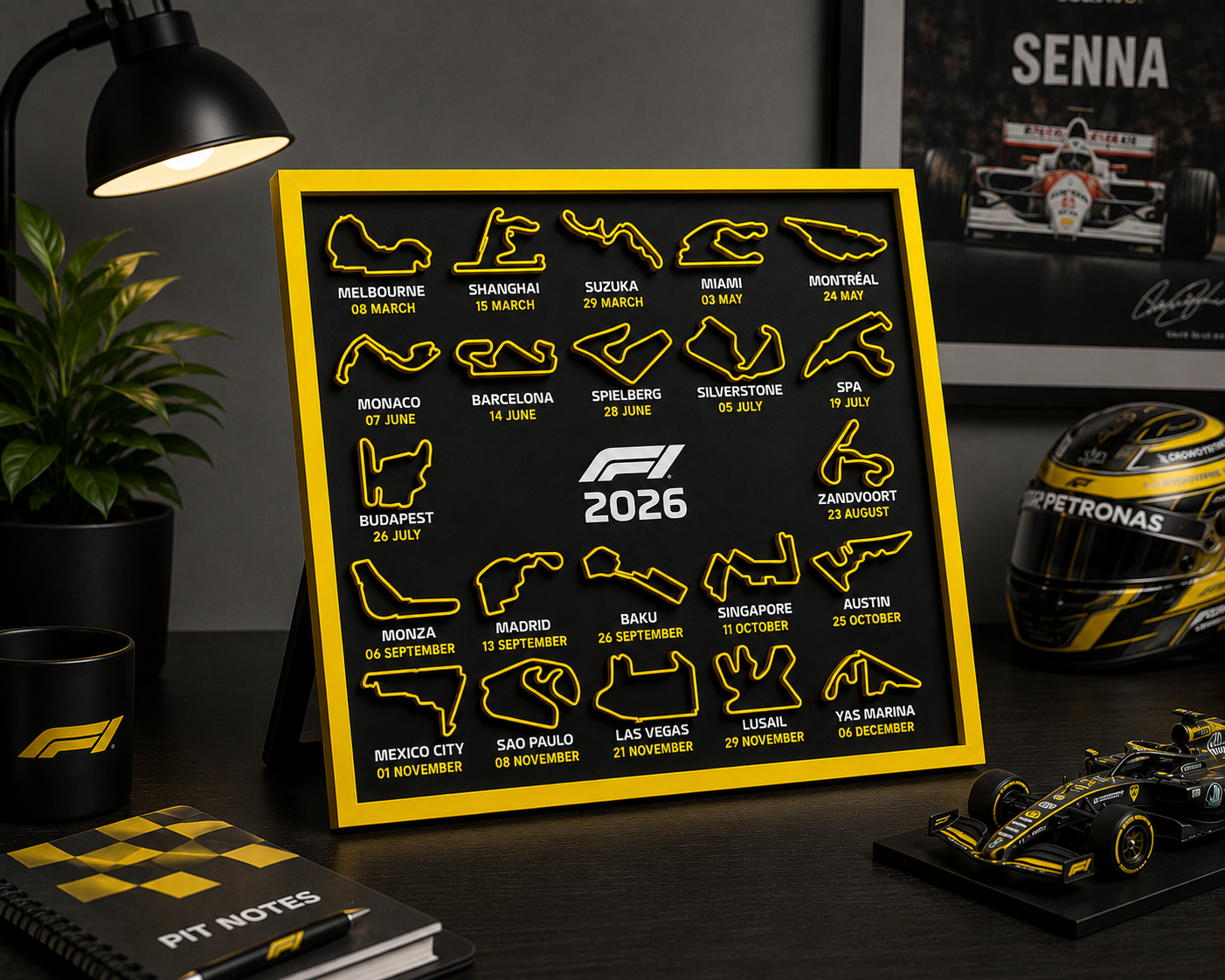 F1 2026 Schedule Desk Top